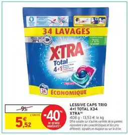 Intermarché LESSIVE CAPS TRIO 4+1 TOTAL X34 XTRA offre