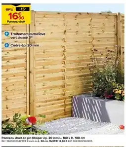 Castorama Panneau droit en pin Khoper offre