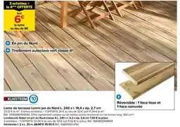 Castorama Lame de terrasse Lemhi pin du Nord offre