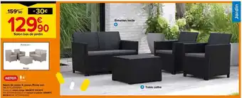 KETER Salon de jardin 4 places Marie noir