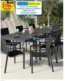 Castorama Table de jardin extensible offre