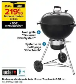 Castorama WEBER Barbecue charbon de bois Master Touch noir offre
