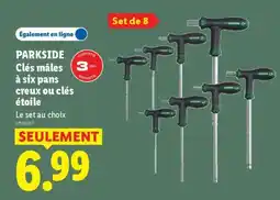Lidl PARKSIDE Clés mâles à six pans creux ou clés étoile offre