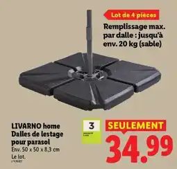 Lidl LIVARNO home Dalles de lestage pour parasol offre
