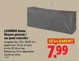 Lidl LIVARNO home Housse parasol / sac pour coussins offre