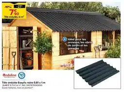 Castorama Tôle ondulée Easyfix noire 0,81 x 1 m offre