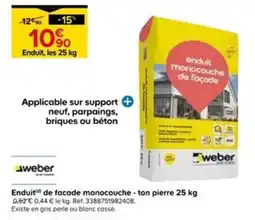 Castorama Enduit de facade monocouche - ton pierre offre