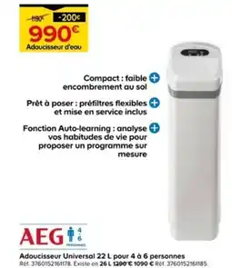 Castorama AEG Adoucisseur d'eau offre