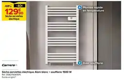 Castorama Sèche-serviettes électrique Alani blanc + soufflerie 1500 W offre