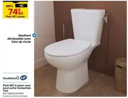 Castorama Pack WC à poser sans bord sortie horizontale Tasi offre