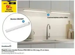 Castorama Réglette sous meuble Periera IP20 450 Im 4 W, long. 31 cm blanc offre