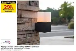 Castorama Applique murale extérieure Figo E27 IP44 anthracite offre