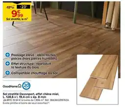 Castorama Sol stratifié Devonport, effet chêne miel, offre