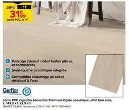 Castorama Lame PVC, le m² offre