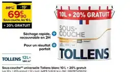 Castorama TOLLENS Sous-couche universelle Tollens blanc offre