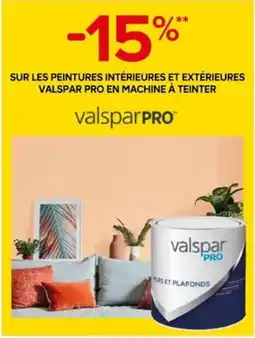 Castorama VALSPARPRO Sur les peintures intérieures et extérieures valspar pro en machine à teinter offre