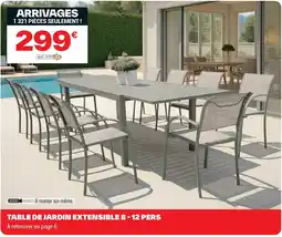 Brico Dépôt Table de jardin extensible 8-12 pers offre
