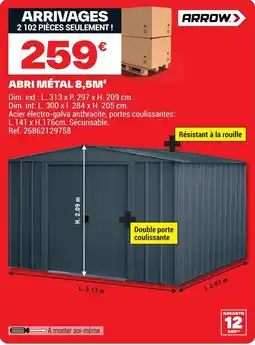 Brico Dépôt Abri métal 8,5m² offre