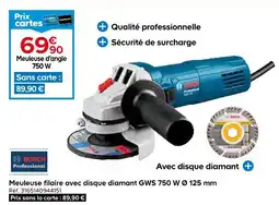 Castorama Bosch professionnelle meuleuse filaire avec disque diamant gws 750 w ø 125 mm offre