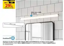 Castorama Goodhomw applique murale yucata led intégrée 800 lm 8 w ip44 ø 4,1 cm offre