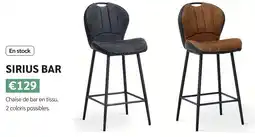 Meubles Crack Sirius bar chaise de bar en tissu offre