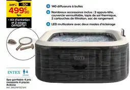 Castorama Intex spa gonflable 4 jets massants 4 places ardoise offre