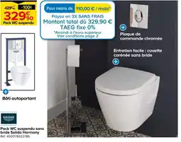 Castorama Grohe pack wc suspendu sans bride solido harmony offre
