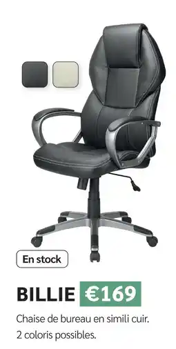 Meubles Crack Billie chaise de bureau en simili cuir offre