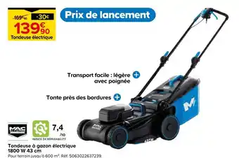 Castorama Mac allister tondeuse à gazon électrique offre