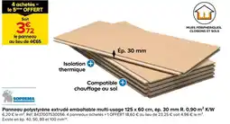 Castorama Soprema panneau polystyrène extrudé emboîtable multi-usage 125 x 60 cm, ép. 30 mm r. 0,90 m2 k/w offre