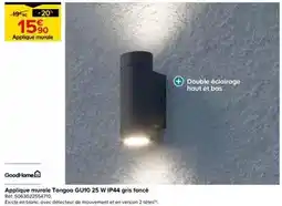 Castorama Goodhome - applique murale tongoa gu10 25w ip44 gris foncé offre