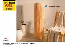 Castorama Jumell - lampadaire en raphia h.100,6 cm e27 40 w ip20 quoki offre