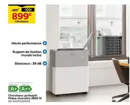 Castorama Midea - climatiseur portasplit réversible 3500w offre