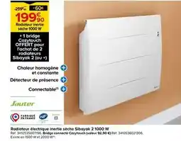 Castorama Sauter - radiateur électrique inertie sèche 1000w blanc - sibayak 2 offre