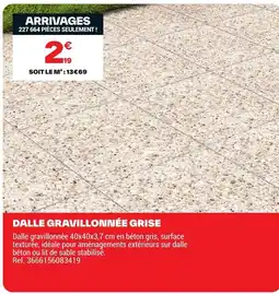 Brico Dépôt Dalle gravillonnée grise offre
