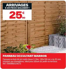 Brico Dépôt Panneau occultant marron offre