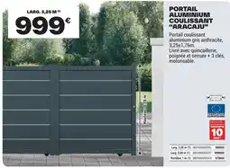 Brico Dépôt Portail aluminium coulissant "aracaju" offre