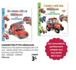 Auchan GOMMETTES P'TITS VÉHICULES offre