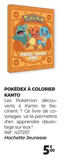 Auchan POKÉDEX À COLORIER KANTO offre