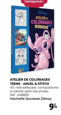 Auchan ATELIER DE COLORIAGES TEENS - ANGEL & STITCH offre