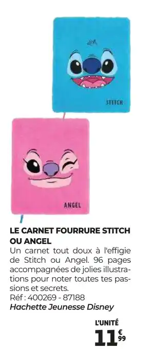 LE CARNET FOURRURE STITCH OU ANGEL