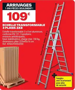 Brico Dépôt Echelle transformable 3 plans 3x8 offre