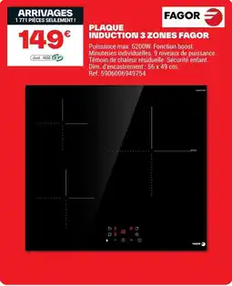 Brico Dépôt FAGOR Plaque induction 3 zones offre