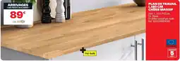 Brico Dépôt Plan de travail l.180 cm chêne massif offre