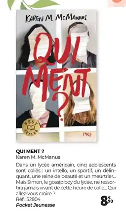 Auchan QUI MENT? Karen M. McManus offre