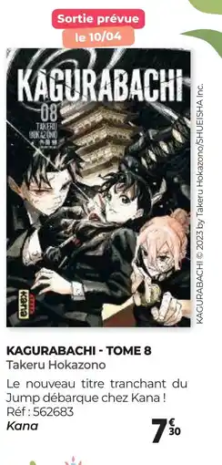 Auchan KAGURABACHI TOME 8 Takeru Hokazono offre