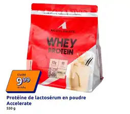 Action Protéine de lactosérum en poudre Accelerate offre