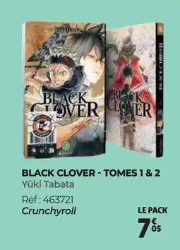 Auchan BLACK CLOVER TOMES 1 & 2 offre