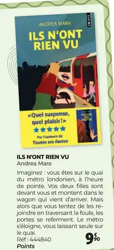 Auchan ILS N'ONT RIEN VU Andrea Mara offre