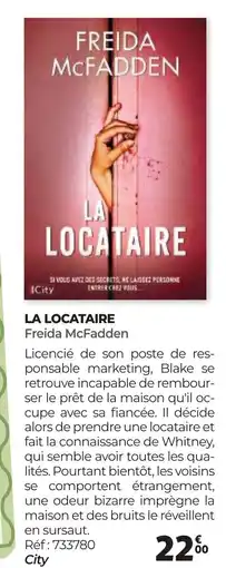 Auchan LA LOCATAIRE Freida McFadden offre